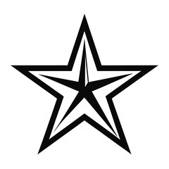 Fototapeta premium silver star on white background