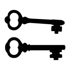 Unlocking secrets two skeleton keys antique key vintage key security key access key symbol key