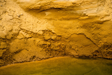 Sand quarry creating an industrial yet natural landscape