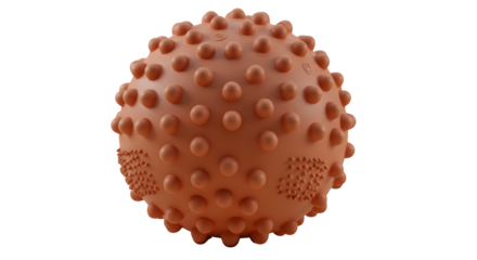 Brown rubber texture features raised shapes. Smooth surface with subtle lighting ideal for product display, abstract backgrounds, and graphic design.