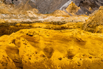Sand quarry creating an industrial yet natural landscape