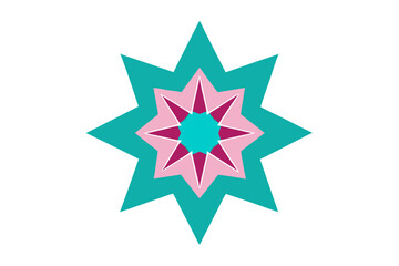 Obraz premium red star on green background