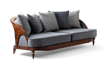 Modern sofa isolated on white background . corner view