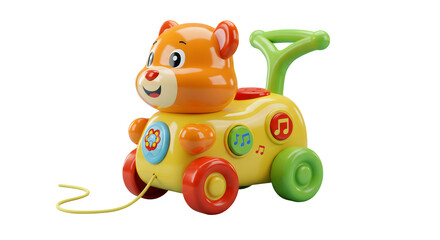 Colorful plastic toy. Product staging, branding.