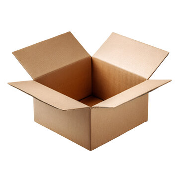 Empty Wooden Cardboard Box Isolated