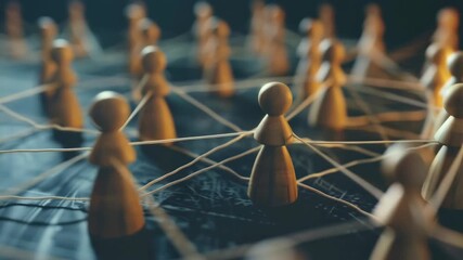 A group of people connected through a network, symbolizing unity and collaboration. - Powered by Adobe