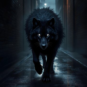 wolf in the night