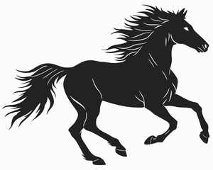 Obraz premium horse silhouette isolated on white
