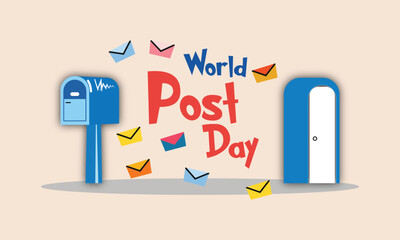 World post day special design with mailbox.