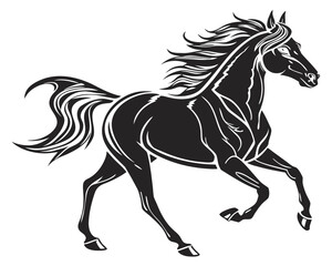 horse silhouette vector