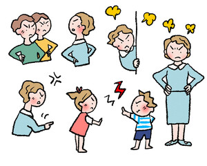 親子で怒る日常シーン