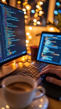 A Python developer actively working on data cleaning with pip and Jupyter Notebook in a tech-savvy setup. Data scientist