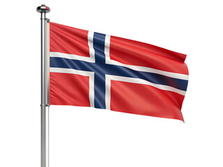 flag of norway isolated on white background 