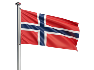flag of norway isolated on white background