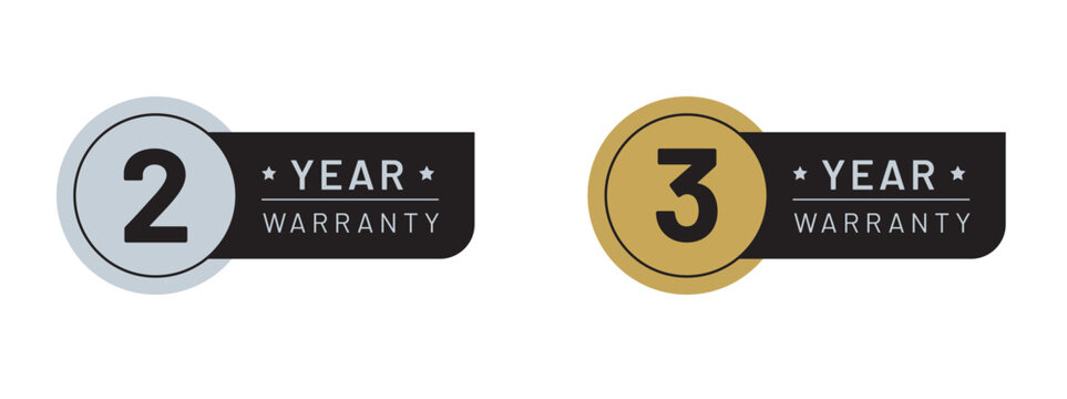 2 and 3-year warranty logo set 