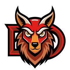 Download A Stylized Letter D In The Form Of An Animal’S Head,  Vector Logo, Eps File For Design.