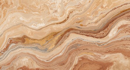 Desert sand tones with flowing lines in abstract art painting styles