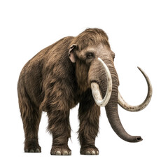 Obraz premium A woolly mammoth standing in front of a transparent background