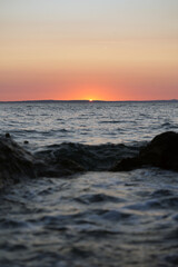Naklejka premium sunset over the sea