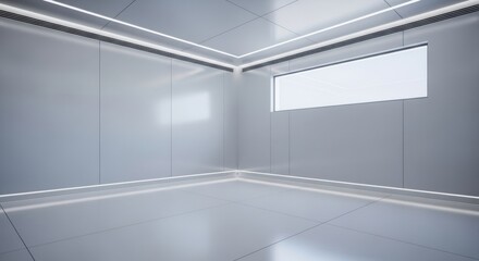 Modern Futuristic Clean Room With Integrated Lighting