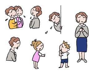 涙を流す親子の哀しみ