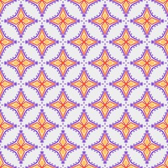 seamless pattern with Ikat flowers