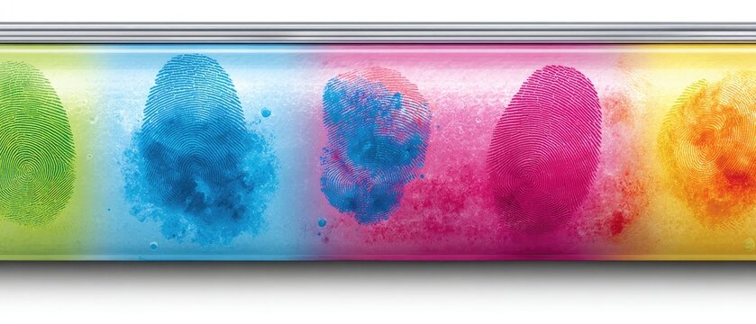 Colorful fingerprint-like shapes in a tube - Powered by Adobe