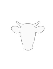 cow isolated on white background