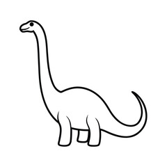vector illustration of a dinosaur line art
