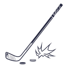 Iconic hockey stick and puck illustration capturing the thrill of the game