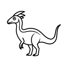 tyrannosaurus dinosaur vector illustration line art