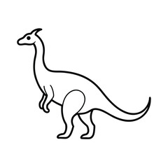 dinosaur vector illustration line art