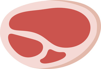 Illustration of a Raw Beef Steak Meat, Raw Meat With Marbling
