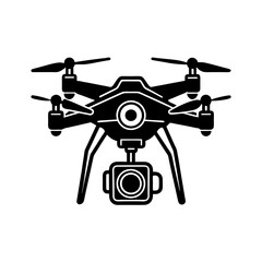 Fototapeta premium vector silhouette drone camera vector