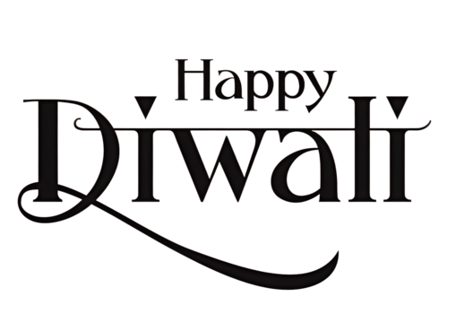 Happy Diwali text png 