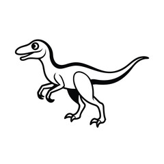 Fototapeta premium tyrannosaurus rex dinosaur vector illustration line art