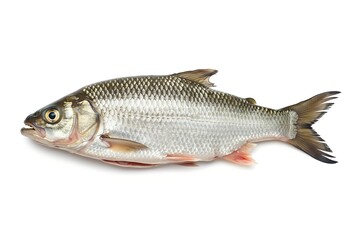 fresh fish on white background