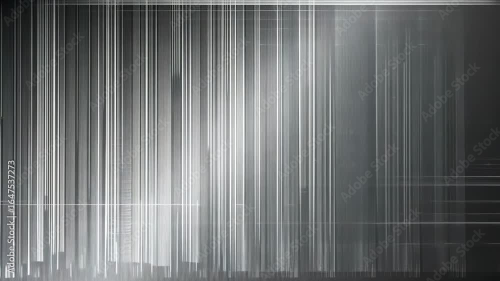 Poster dynamic digital lines and abstract light streaks in black and white