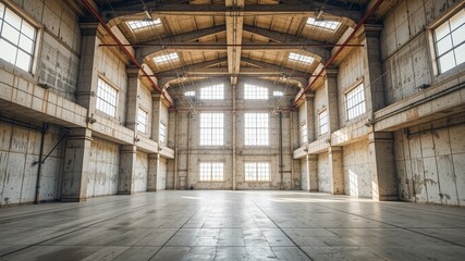 Empty Factory Space - Industrial Architectural Design