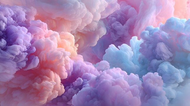Clean pastel backdrop with abstract cloud-like formations and light glow 