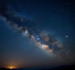 Obraz premium night sky with clouds