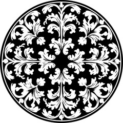 Elegant Black and White Floral Mandala Design