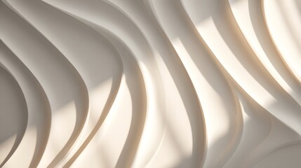 Minimal geometric pattern with curved lines and soft shadows on neutral backdrop 