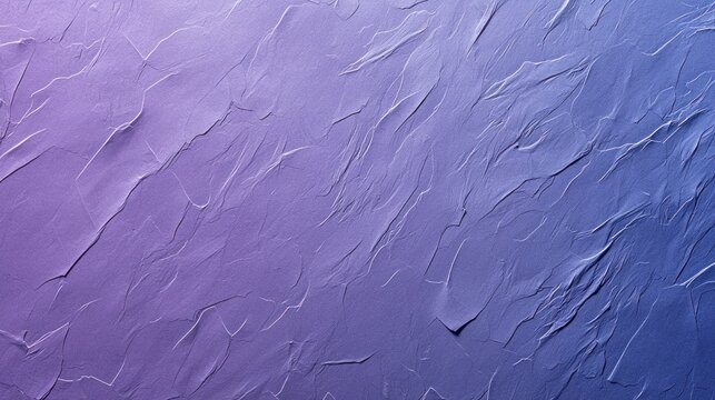 A textured, purple and blue gradient background with a crumpled paper texture.