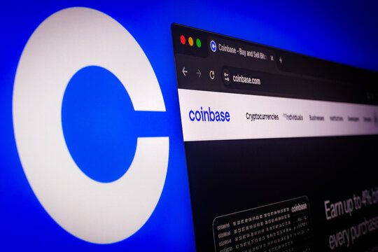 Close-Up of Coinbase Logo on Website | Cryptocurrency Exchange Platform - Porto, Portugal on August 14th, 2025