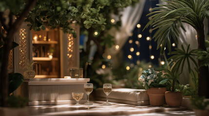 Miniature Reception with Fairy Lights and a Cozy Glow