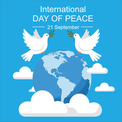 Naklejka premium World Peace Day, also known as International Day of Peace