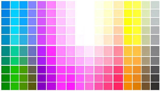 Colorful pixelated color chart