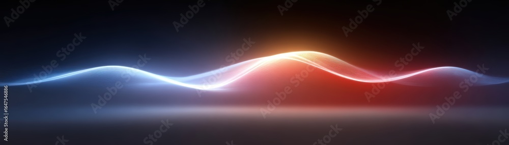 Poster abstract flowing wave background vector, modern design for websites and presentations