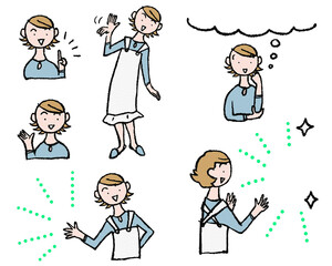 嬉しい情報を伝える主婦